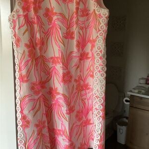 Lilly Pulitzer Pink, Coral & White Floral Shift Dress